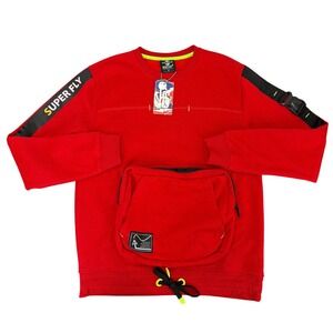Switch Remarkable Mens Red Super Fly Utility Pocket Sweatshirt Size S NWT